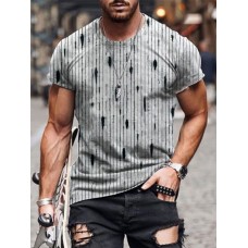 Fashion striped men's short sleeves HF1602-01-03