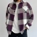 Men's plaid thickened long sleeve shirt jacket HF0210-03-03